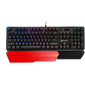 Bloody B975 Gaming Keyboard: Linear Optical Switch - Light and Instant Feedback | Fastest Keyboard Switches in Gaming | Water Resistant | RGB lighting | Detachable Wrist-Rest | Black