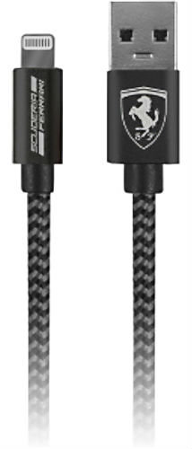 Ferrari Nylon Lightning Cable 1.5m (MFI License) - Dark Gray