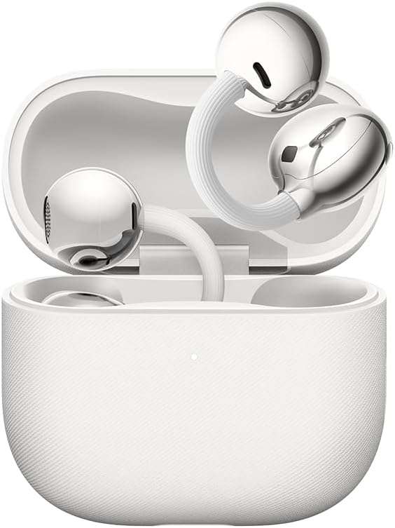 HUAWEI FreeClip 2 Open-Ear Clip-On Earbuds – 38H Battery, Dual Driver, IP57, iOS & Android (White)