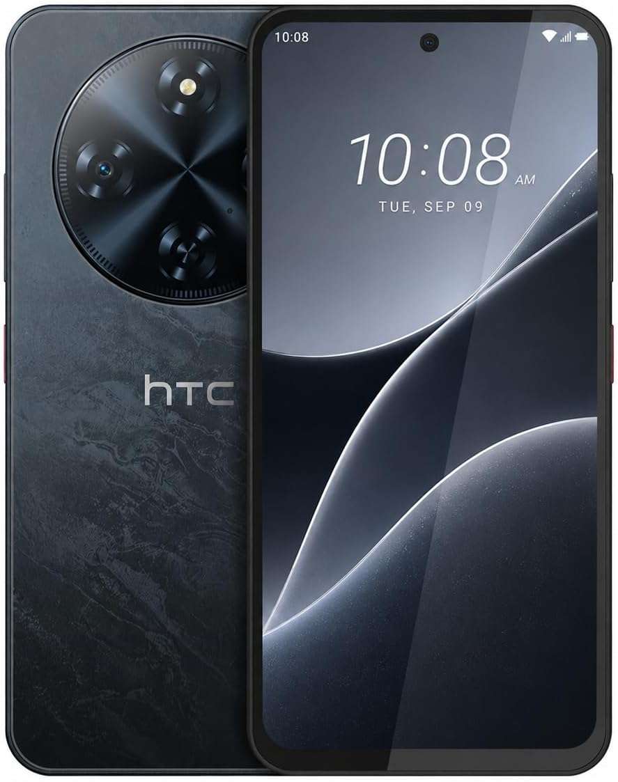 HTC Wildfire E5 Elite 4G Dual SIM Smartphone, 18GB RAM (6GB+12GB Extended RAM), 256GB Storage, Black