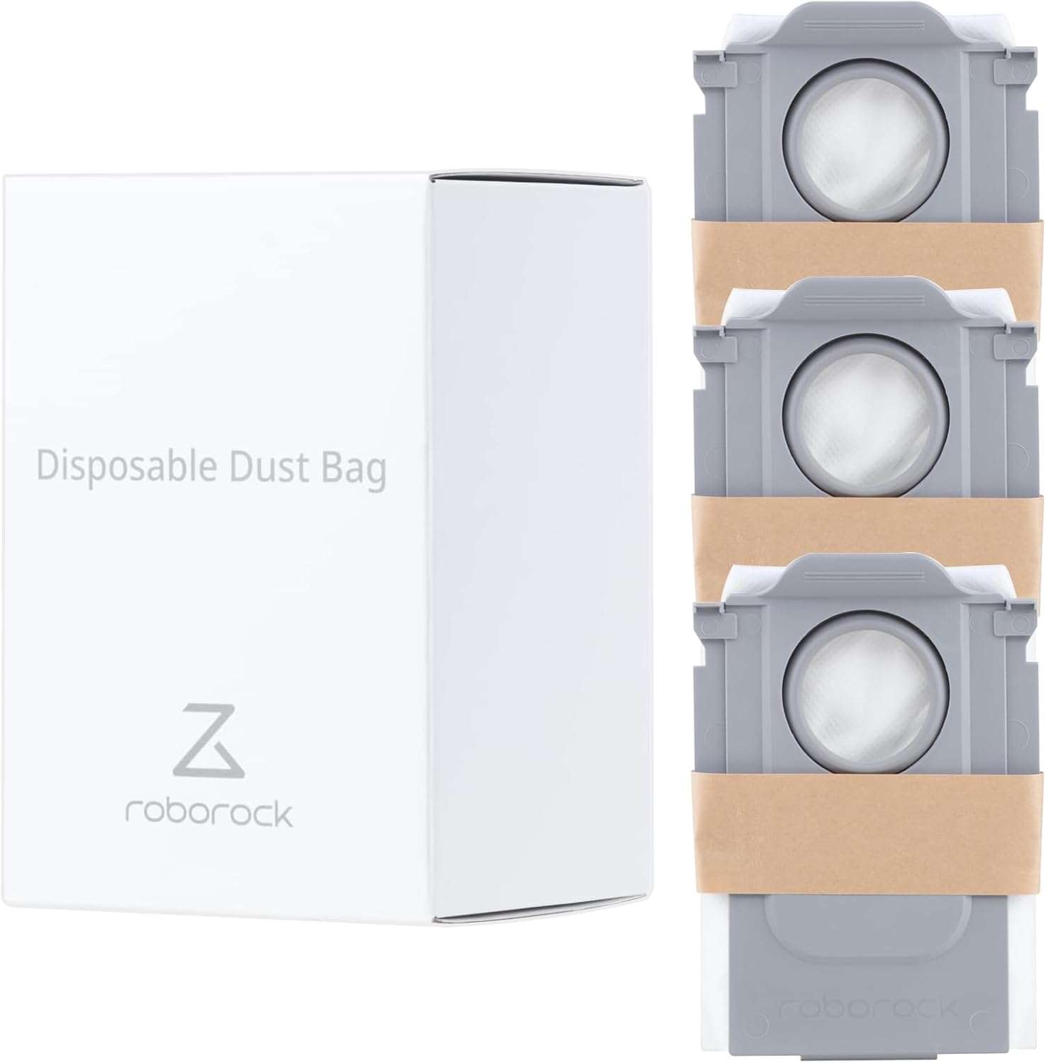 Roborock Original Disposable Dust Bags for Qrevo 5AE/Qrevo C Pro/S8 MaxV Ultra/Qrevo S/Saros 10/Q10 VF/Q10 VF+/Q7 TF/Q7 TF+/QR 798/Qrevo Curv/Qrevo Curv 2 Pro/Qrevo L Pro 3-Pack