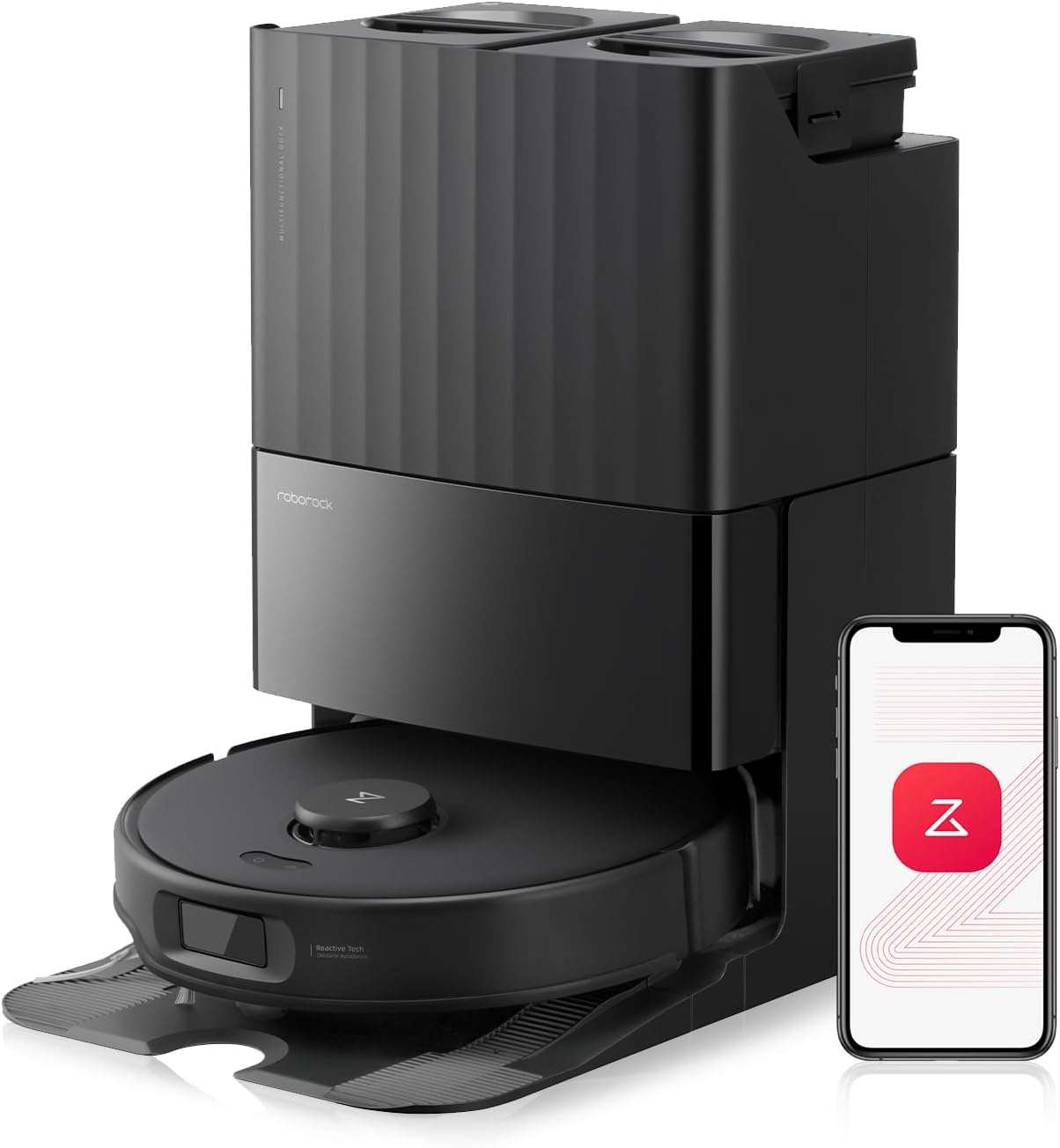 Roborock Qrevo C Pro Robot Vacuum and Mop – 18,500Pa Suction, Dual Zero-Tangling System, FlexiArm Side Brush, Self-Emptying Smart Cleaning Robot Grey