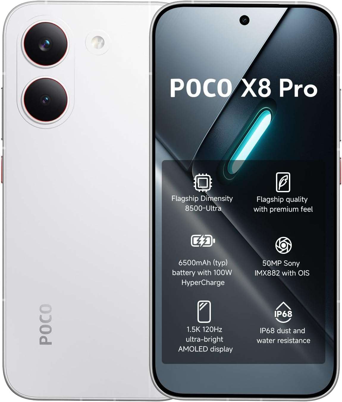 Xiaomi POCO X8 Pro 12GB RAM 512GB 5G Dual SIM White – Global Version