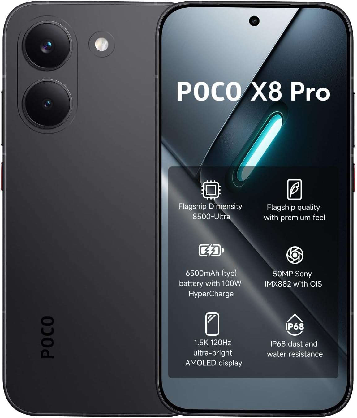 Xiaomi POCO X8 Pro 12GB RAM 512GB 5G Dual SIM Black – Global Version