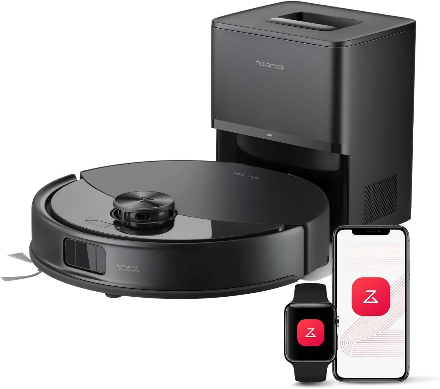 Roborock Q10 VF+ Robot Vacuum and Mop – 10,000Pa Suction, Self-Emptying, Sonic Mopping, Dual Anti-Tangle Design, Smart Cleaning Robot Black