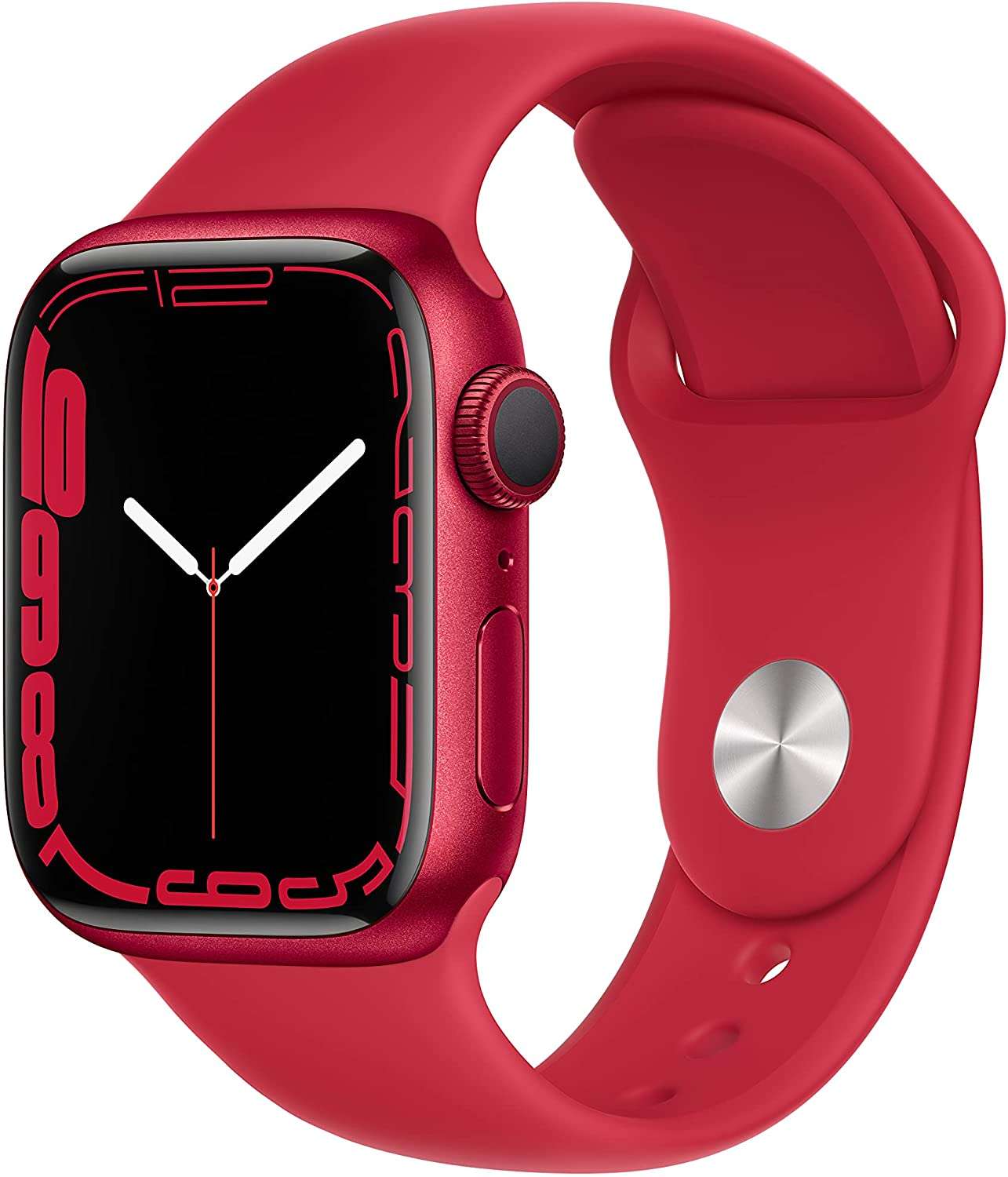 Apple Watch Series 7 GPS 41mm Red Aluminum, PRODUCT RED Sport Band (MKN23)