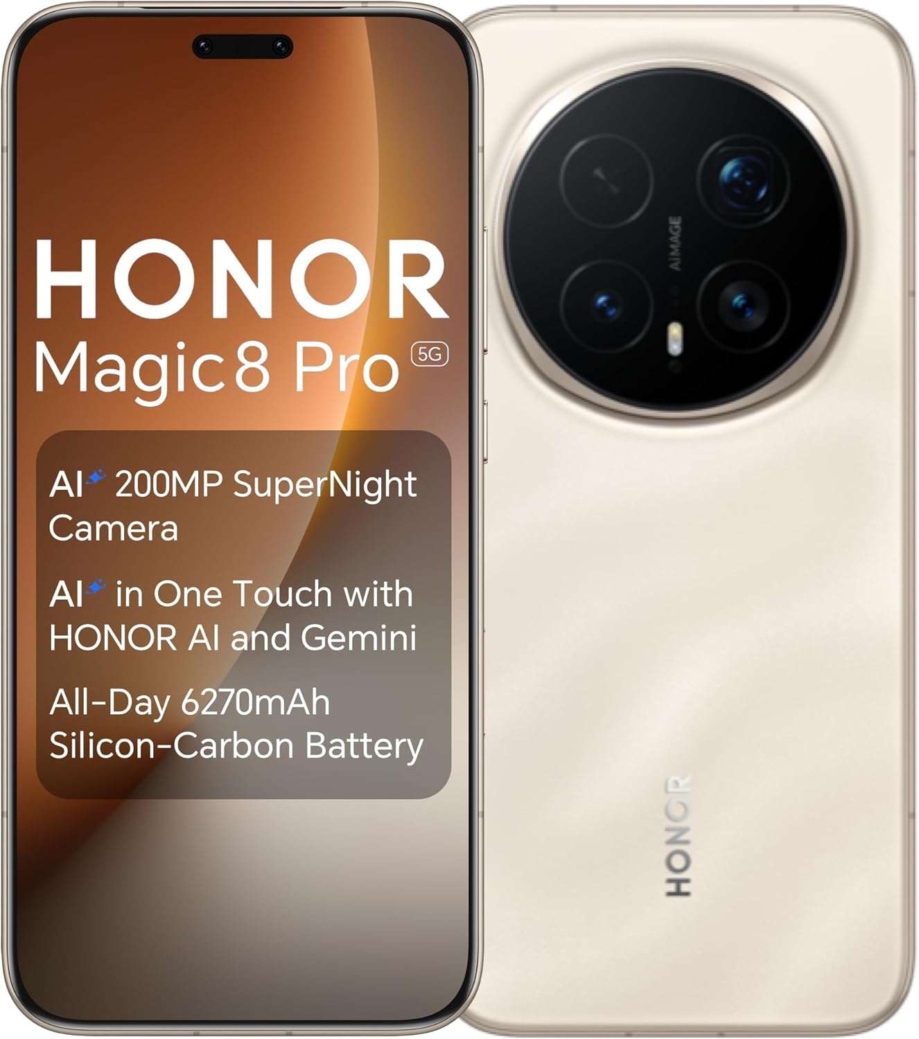 Honor Magic 8 Pro Dual SIM 12GB RAM 512GB 5G Sunrise Gold