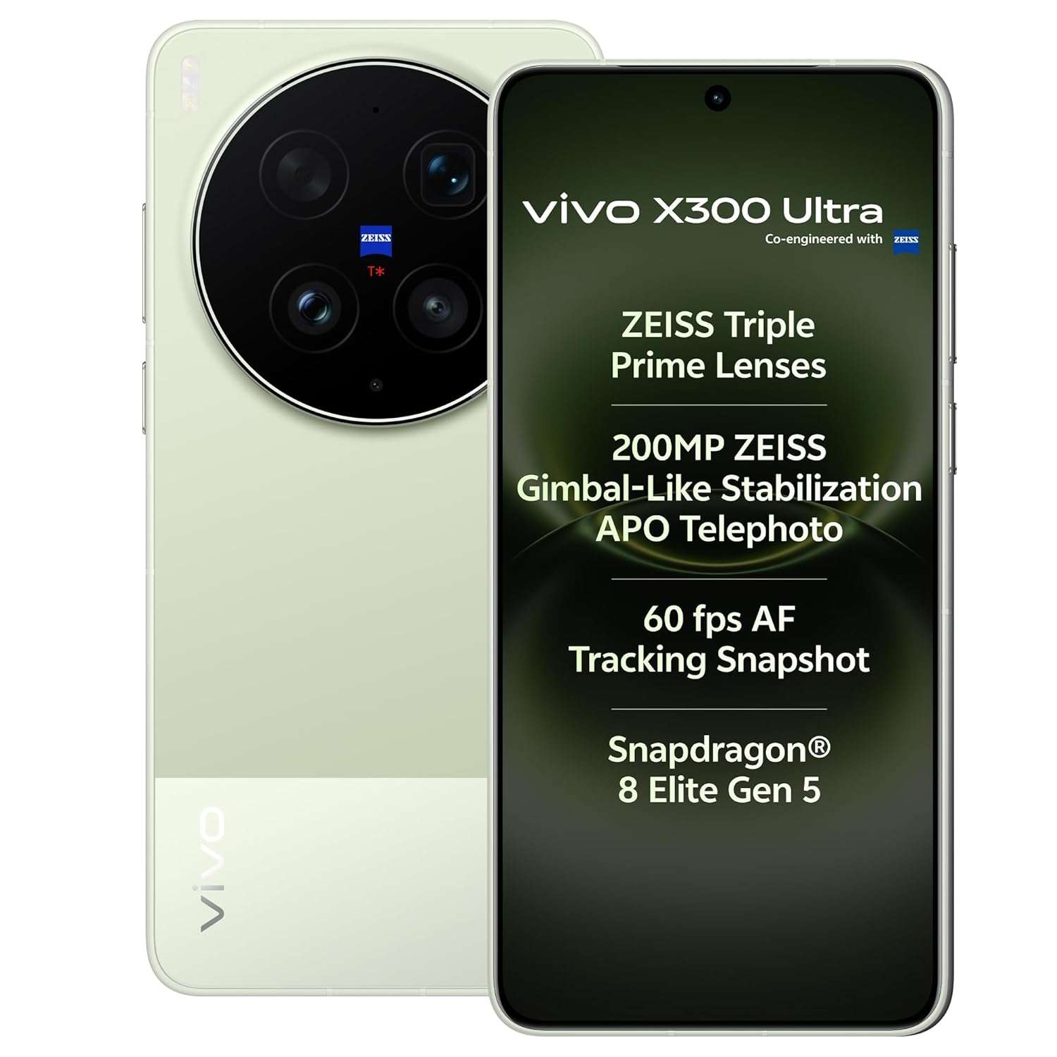 Vivo X300 Ultra 5G Green Dual SIM 16GB RAM 512GB – 200MP ZEISS Camera, 2K AMOLED Display, Snapdragon 8 Elite Gen 5, 6600mAh Battery, IP69