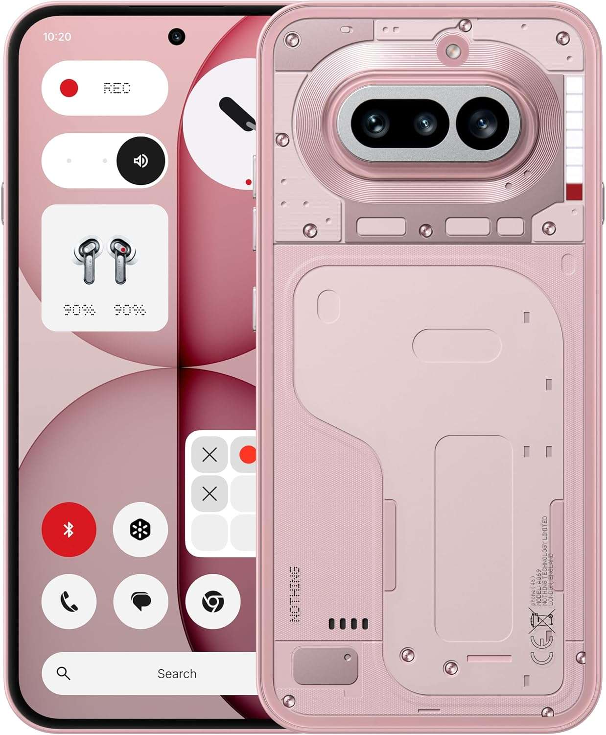Nothing Phone (4a) 12GB 256GB – 50MP Triple Camera, 70X Zoom, 120Hz AMOLED, 50W Fast Charging, Transparent Design – Pink