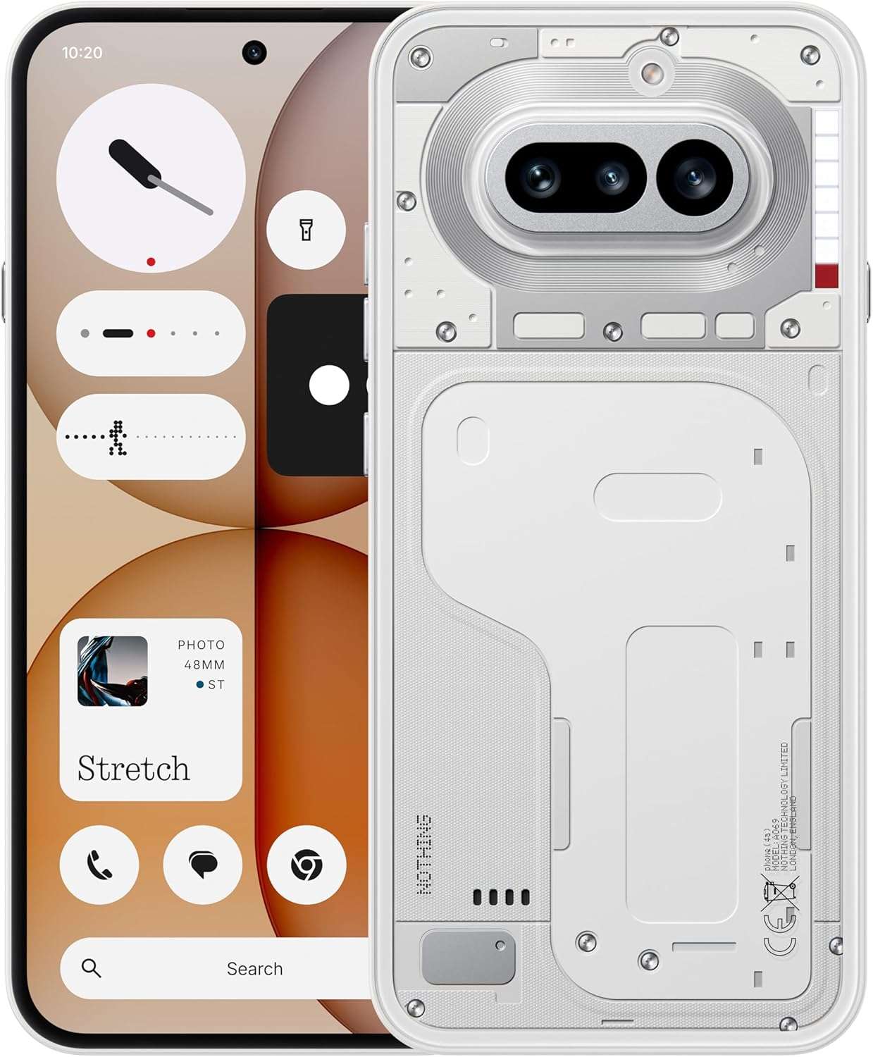 Nothing Phone (4a) 12GB 256GB – 50MP Triple Camera, 70X Zoom, 120Hz AMOLED, 50W Fast Charging, Transparent Design – White