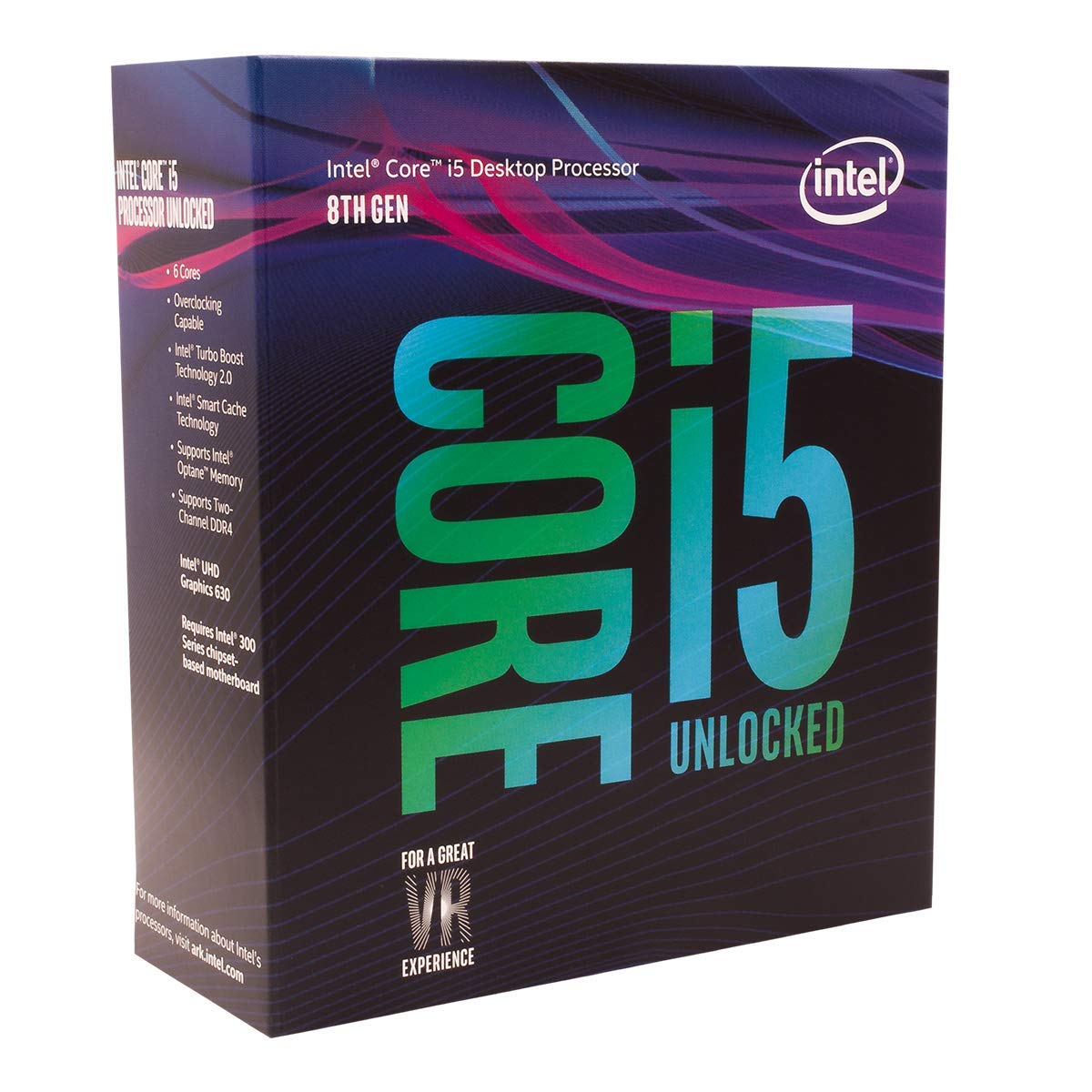 Intel Core i5-8600K Retail - (1151/Hex Core/3.60GHz/9MB/Coffee Lake/95W/Graphics)