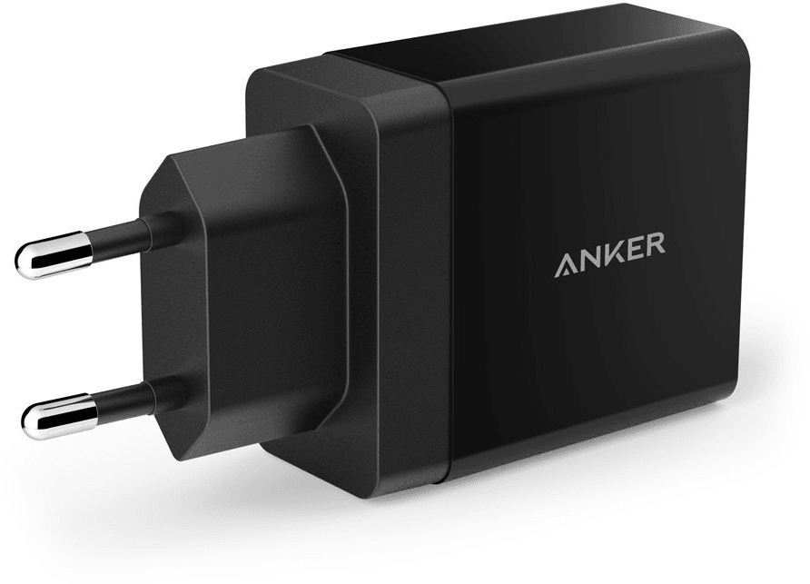 Anker 24W 2-Port USB Charger EU - Black (A2021L11)