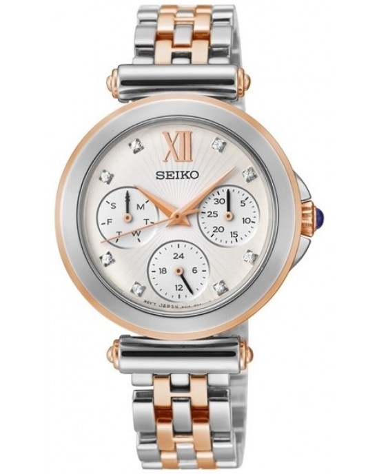 Seiko Multi-Function Two Tone Crystals SKY700P1 Women's Watch