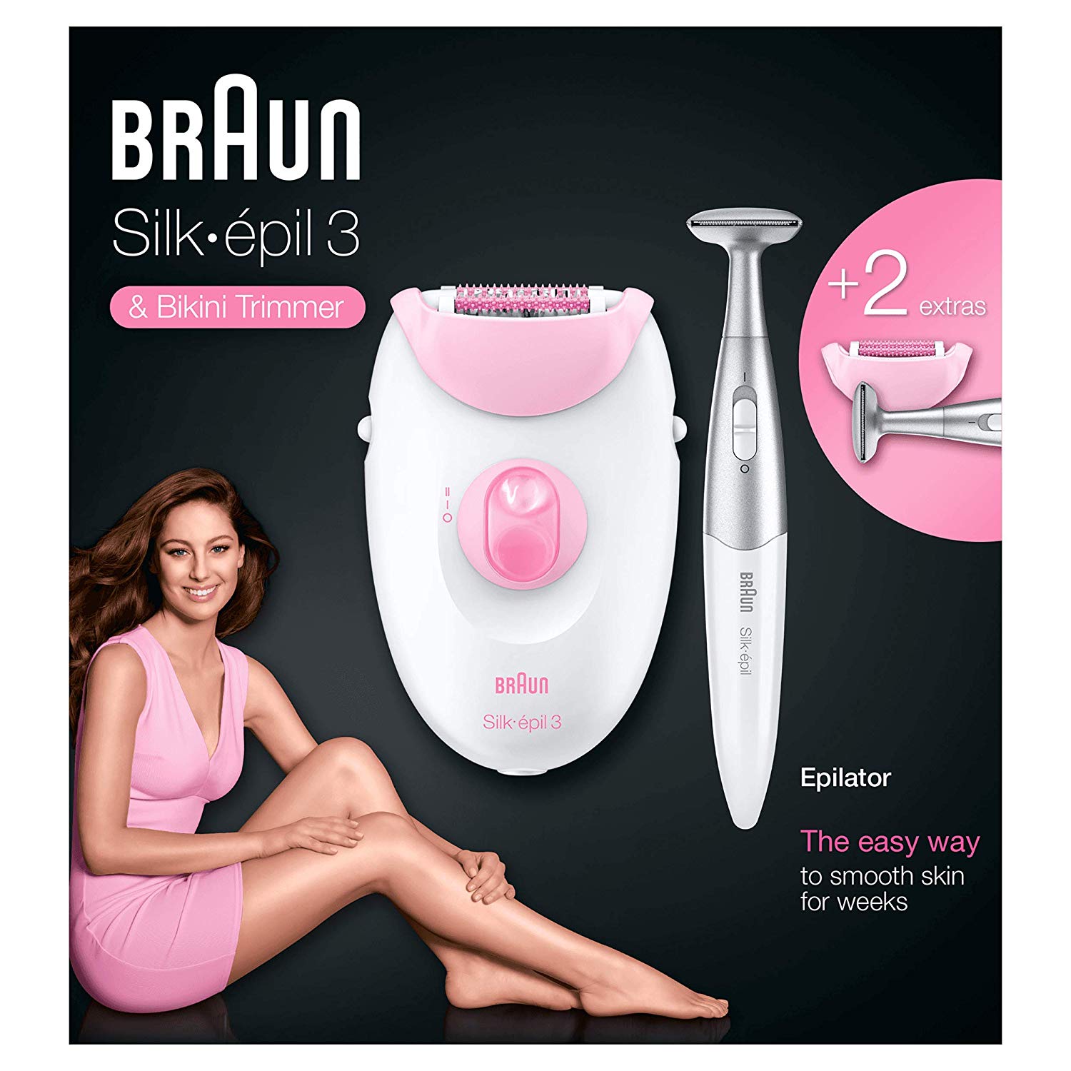 Braun Silk epil 3 3321 epilation / epilator plus massage rollers and FG