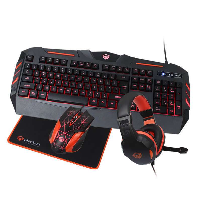 Meetion Keyboard And Mouse Gaming Combo With Headphone And Mouse Pad
